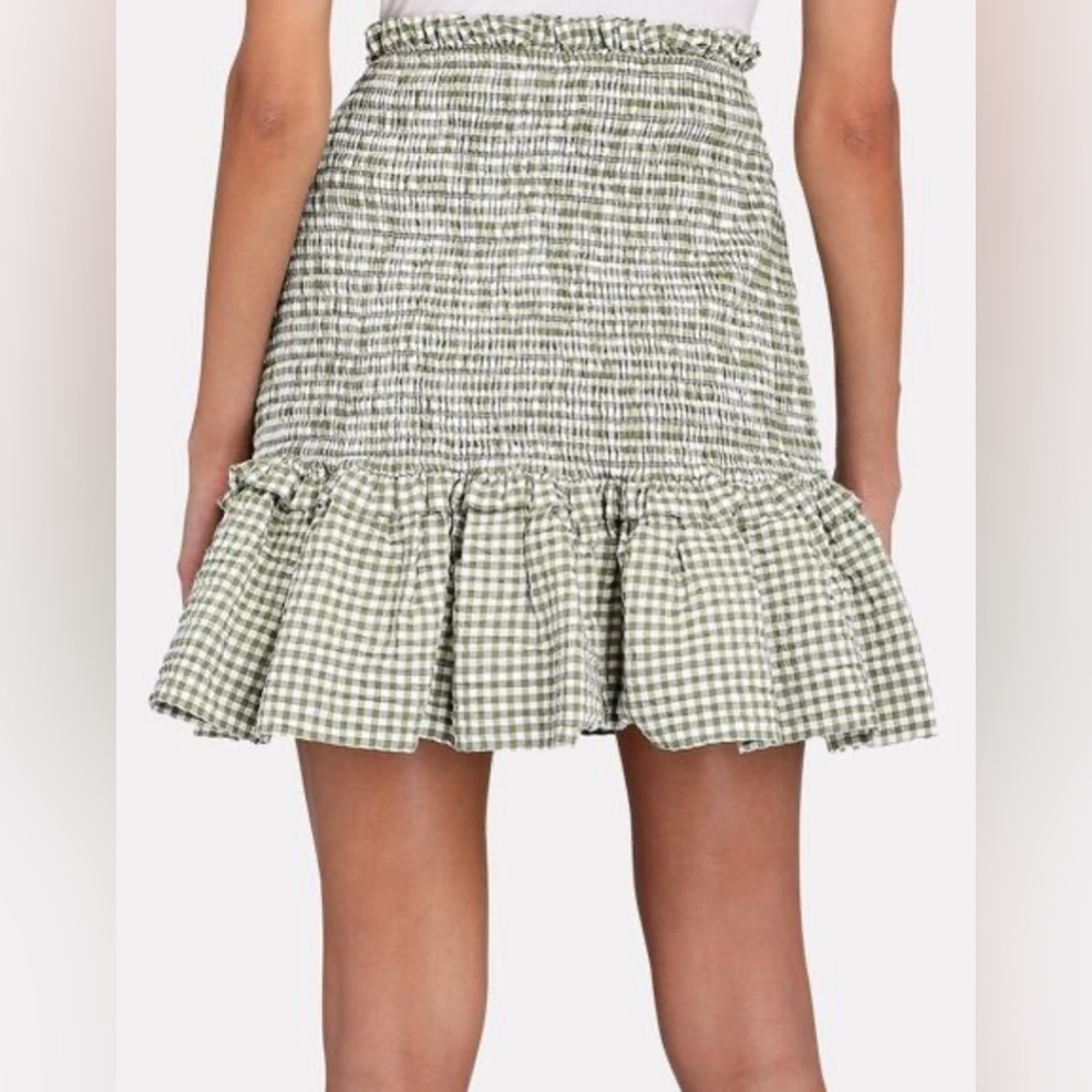 Veronica Beard Jeans Aloya Smocked Gingham Mini Skirt - Picture 3 of 5